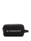 Givenchy G-zip Toilet Pouch In Black Nylon In Black