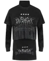 Givenchy Layered Long Sleeve Graphic T-shirt With Balaclava