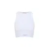 Givenchy Cropped Tank Top In Cotton With Band Clothing In White