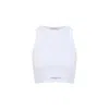 Givenchy Cropped Tank Top In Cotton With Band Clothing In White
