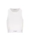 Givenchy Cropped Tank Top In Cotton With Band Clothing In White