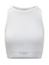 Givenchy Cropped Tank Top In Cotton With Band Clothing In White