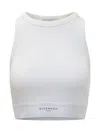 Givenchy Cropped Tank Top In Cotton With Band Clothing In White