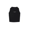 Givenchy Cotton Cropped Tank Top With Paris Print Clothing In Black