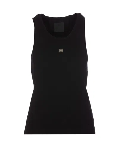 Givenchy Logo Plaque Top In Black