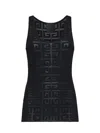 Givenchy Slim Tank Top In 4g Jacquard In Black