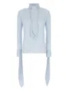 Givenchy Pastel Light Blue Silk Blouse In Bleu Pale