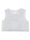 Givenchy Rhinestone-embellished Mesh Top In Gray