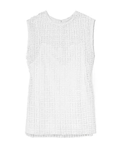 Givenchy Top In 4g Guipure In White