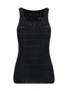 Givenchy Slim Tank Top In 4g Jacquard In Nero
