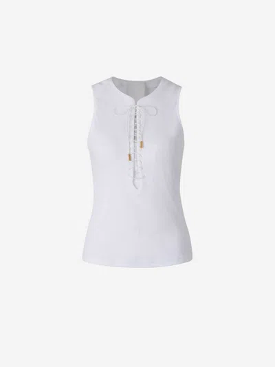 Givenchy Top Tirantes Cordones In White