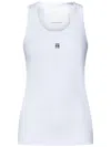 Givenchy Women's White Logo-plaque Cropped Ribbed Cotton-jersey Tank Top In White