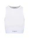 Givenchy Cropped Tank Top In Cotton With Band Clothing In White