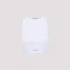 Givenchy White Ribbed Stretch Cotton Cropped Tank Top In White