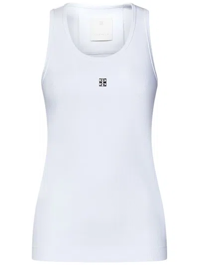 Givenchy Ribbed Waistcoat Top In Bianco