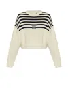 Givenchy 4g Striped Jersey White/black In White Navy