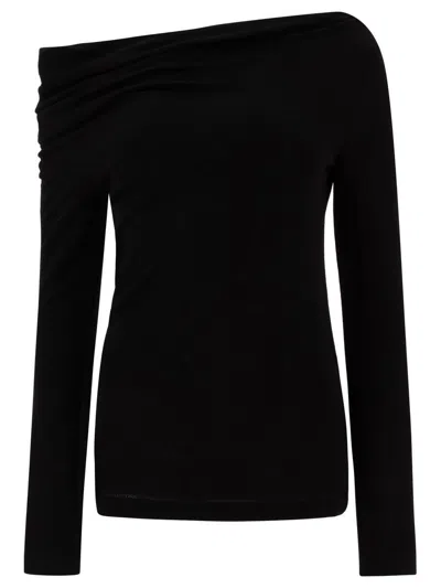 GIVENCHY GIVENCHY TOP WITH DRAPED COLLAR