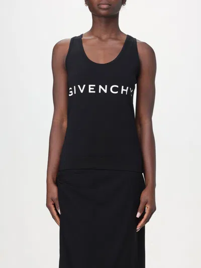 Givenchy Logo Cotton Tank Top In Black