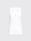 Givenchy Slim Fit Tank Top In Cotton With 4g Detail In White