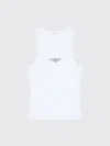 Givenchy White Sleeveless Top With Logo Lettering On The Front In Cotton Stretch Woman In White