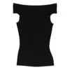 Givenchy Off-shoulder Ribbed Top In Black