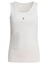 Givenchy White Stretch Cotton Tank Top In White