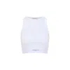 Givenchy Cropped Tank Top In Cotton With Band Clothing In White