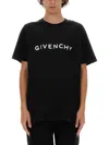 Givenchy Loose T-shirt In Black Cotton With Reflective Pattern In Black