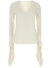 Givenchy Blouse With Bows In Poplin And 4g Embroidery In Blanc Casse