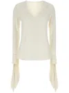 Givenchy Blouse With Bows In Poplin And 4g Embroidery In Blanc Casse