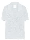Givenchy Fine Knit T-shirt In Bleu Pale