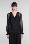 GIVENCHY TOPWEAR IN BLACK SILK