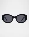 Givenchy Tortoise Acetate 4g Sunglasses In Blackothersmoke