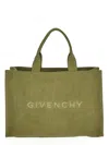 Givenchy Green Canvas Tote Bag In Green