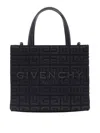 Givenchy Woman Black Fabric Mini G-tote Handbag In Negro