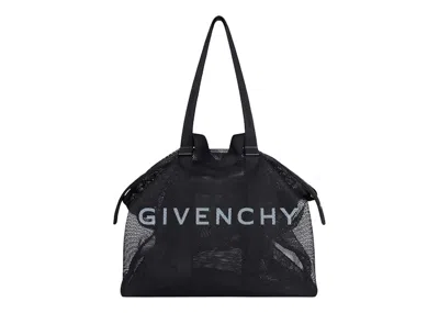 Pre-owned Givenchy Tote In Mesh Large G In Black