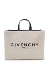 Givenchy Logo Canvas Shopper In Beige