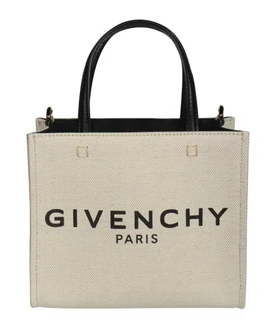 Givenchy Mini G-tote Canvas Tote In Neutrals