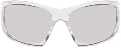 Givenchy Transparent Giv Cut Sunglasses In Crystal/smoke Mirror