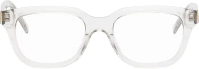 Givenchy Transparent Gv Day Rectangle Glasses In Gray