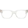 Givenchy Transparent Gv Day Rectangle Glasses In Metallic