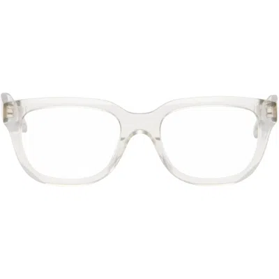 Givenchy Transparent Gv Day Rectangle Glasses In Metallic