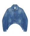 Givenchy Trapeze Jacket In Medium Blue Denim In Blue
