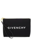 Givenchy Travel Canvas & Linen Pouch In Black