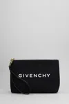 Givenchy Travel Pouch Clutch In Black Cotton In Black