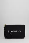 Givenchy Travel Pouch Clutch In Black Cotton