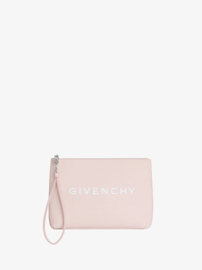 Givenchy Travel Pouch In Canvas In Pink