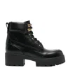 Givenchy Trekker Leather Combat Boots In Black