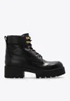 Givenchy Trekker Leather Combat Boots In Black