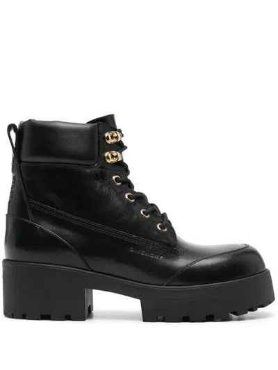 GIVENCHY TREKKER LEATHER COMBAT BOOTS